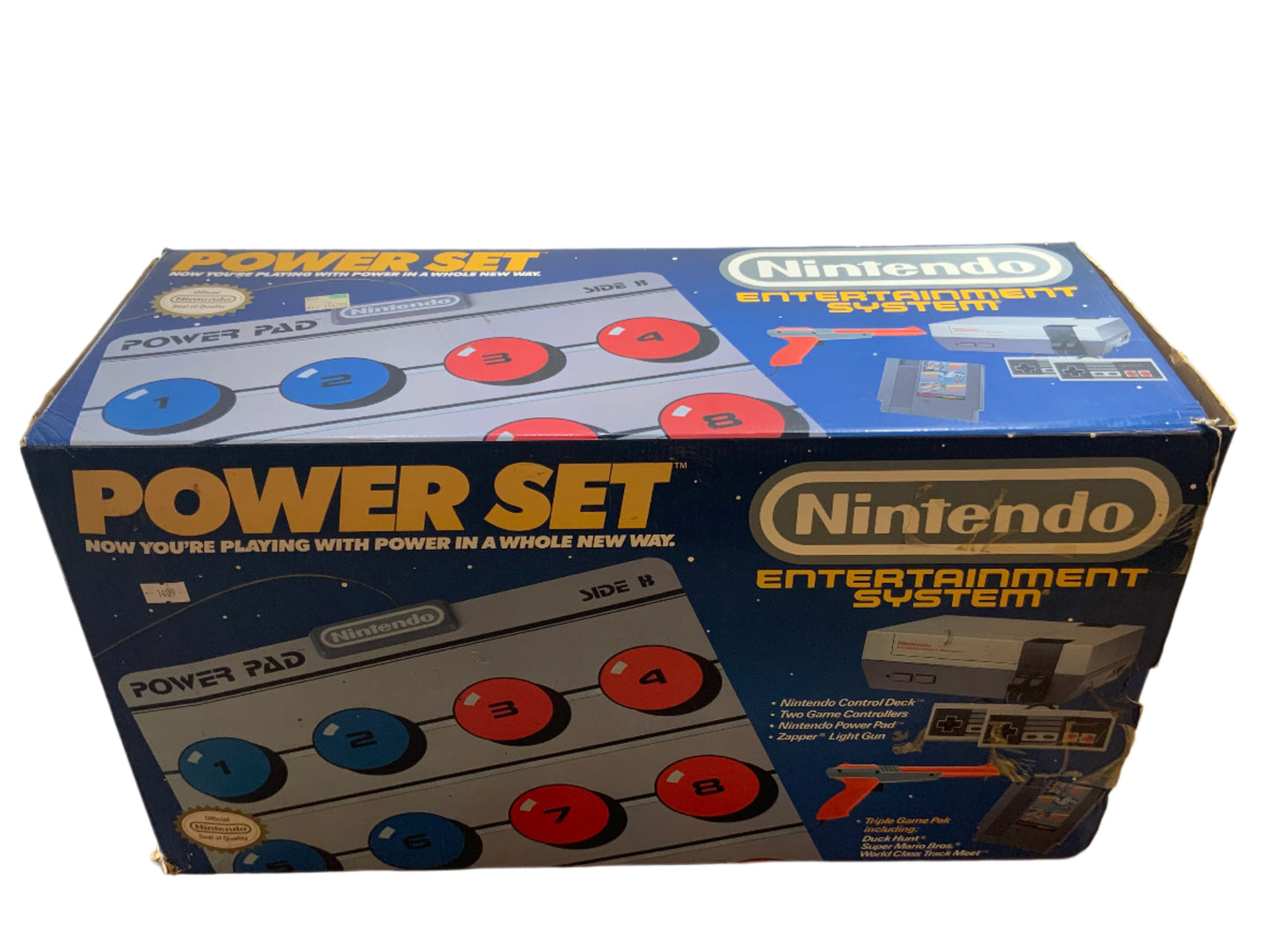 Nintendo NES Console Power Set w/ Power Pad in Box and Triple Game Pak