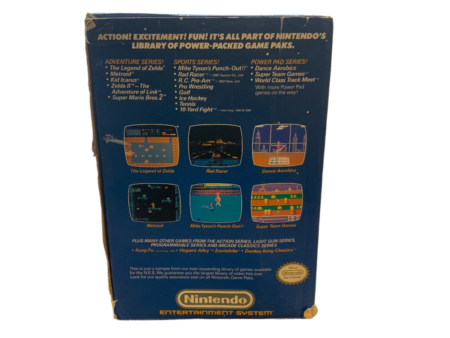 Nintendo NES Console Power Set w/ Power Pad in Box and Triple Game Pak