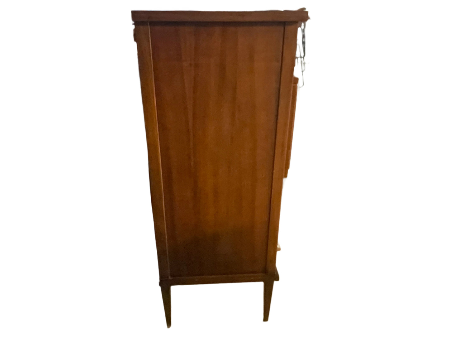 MCM Mid Century Modern Walnut Five Drawer Two Door Gentleman Chest of Drawers
