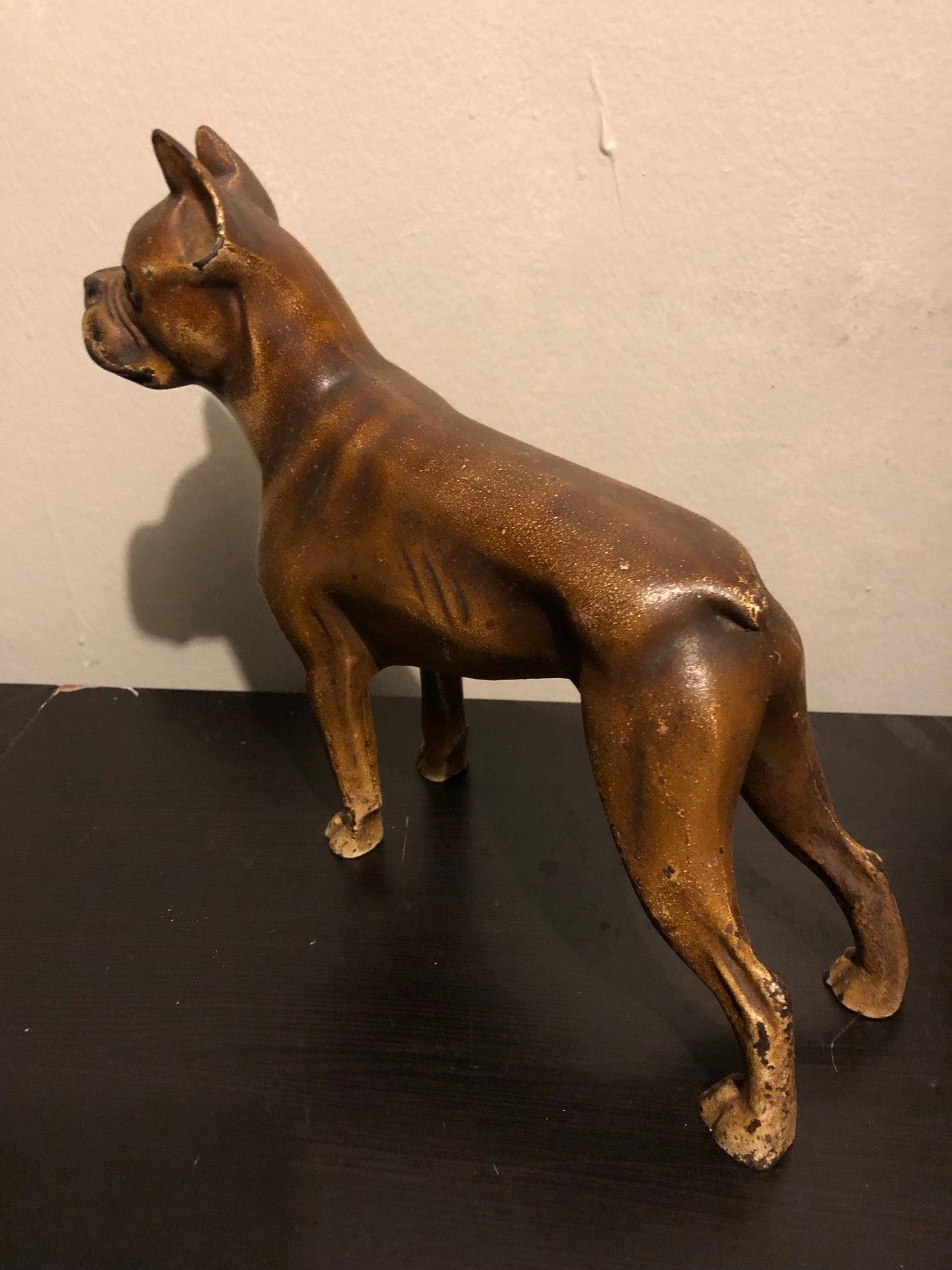 Original Rare Hubley Cast Iron Boxer Dog Door Stop