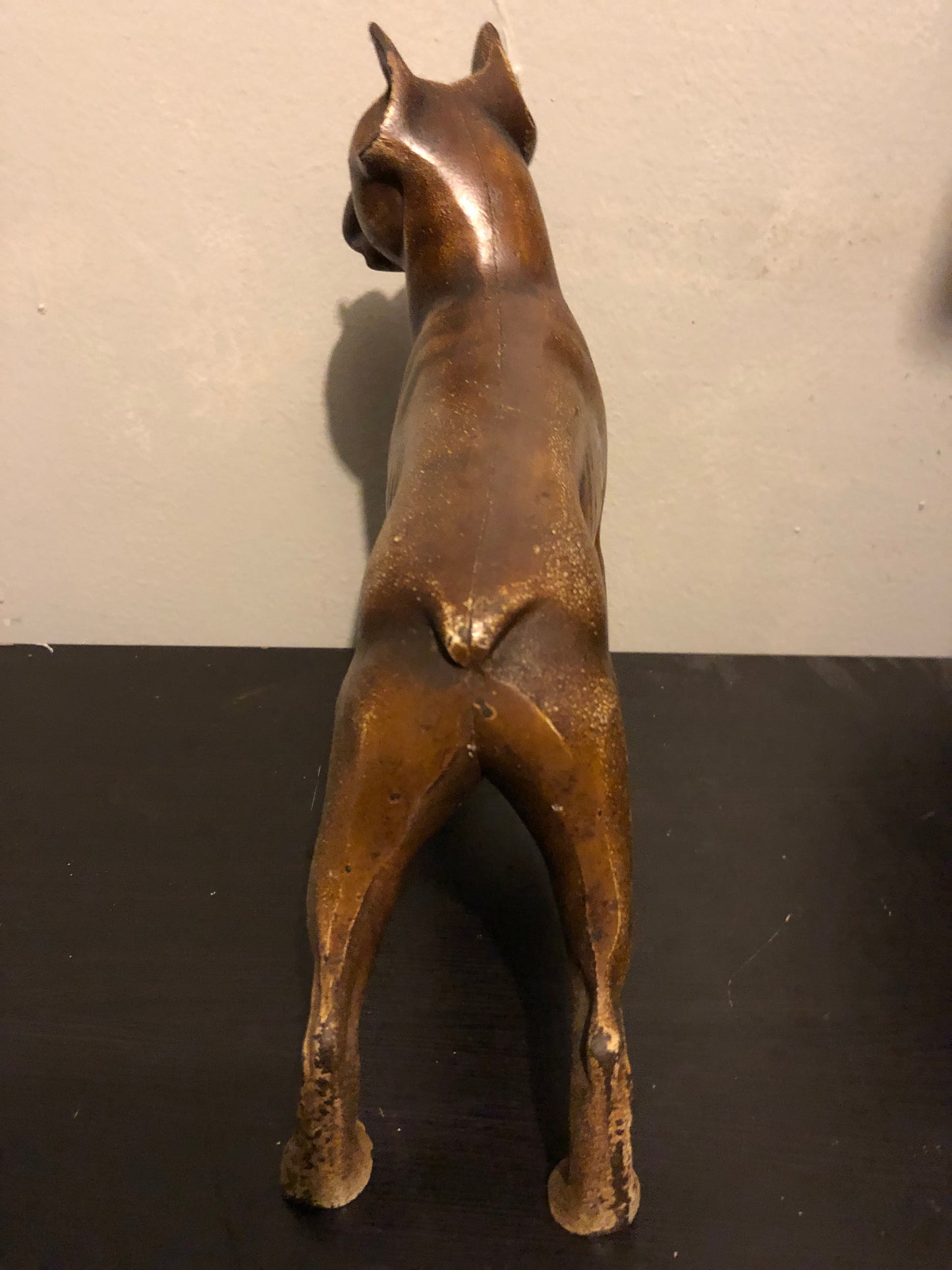 Original Rare Hubley Cast Iron Boxer Dog Door Stop