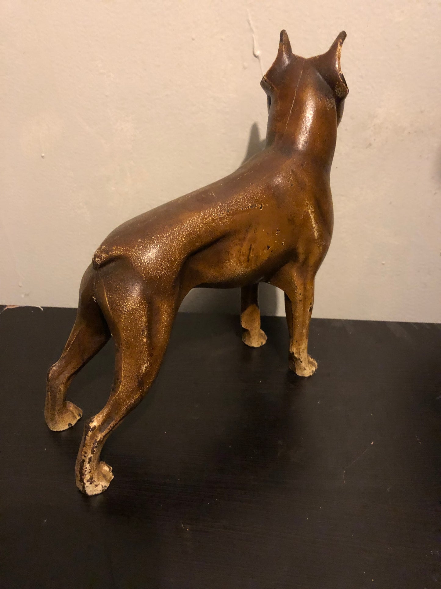 Original Rare Hubley Cast Iron Boxer Dog Door Stop