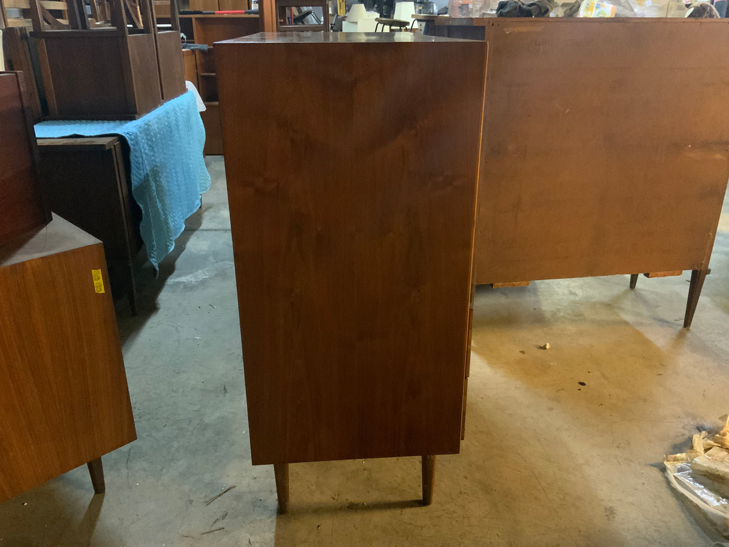 Drexel MCM Mid Century Modern Eight Drawer Two Door Walnut Gentleman’s Chest of Drawers