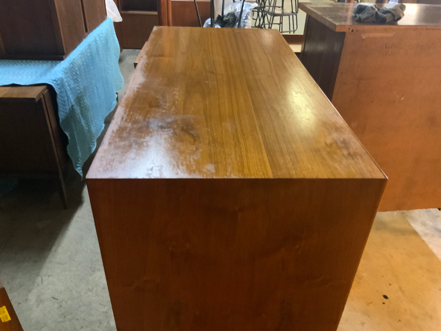 Drexel MCM Mid Century Modern Eight Drawer Two Door Walnut Gentleman’s Chest of Drawers