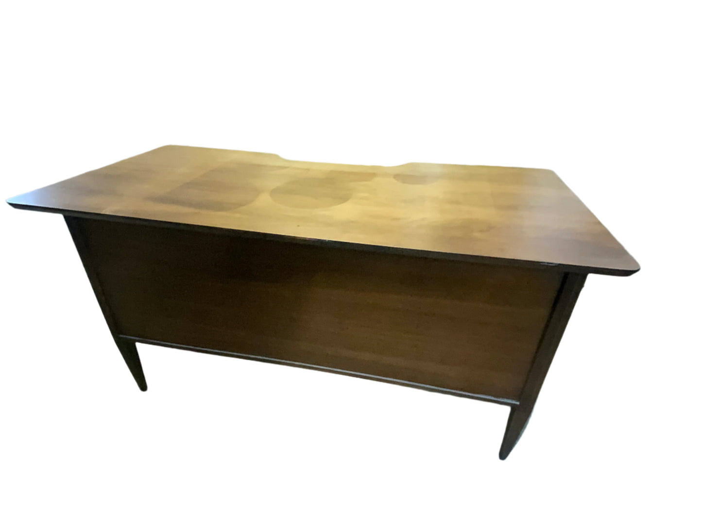 MCM Mid Century Modern J.B Van Sciver Co. Seven Drawer Walnut Office Desk