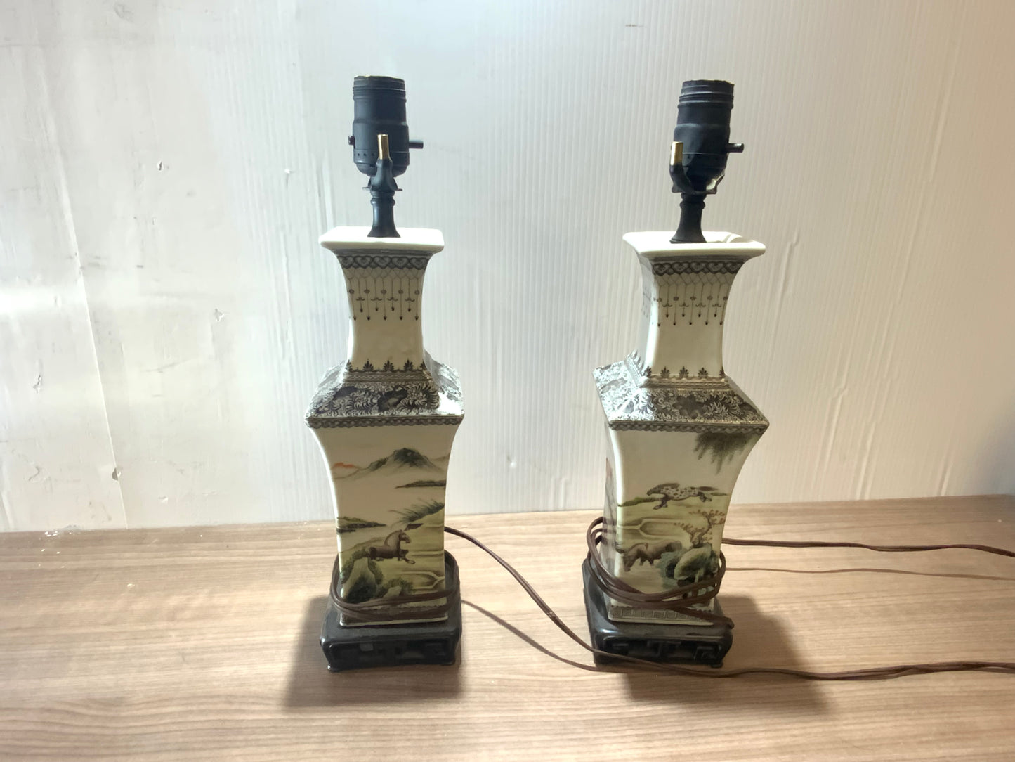 Used Pair Of Ceramic Style Lamps