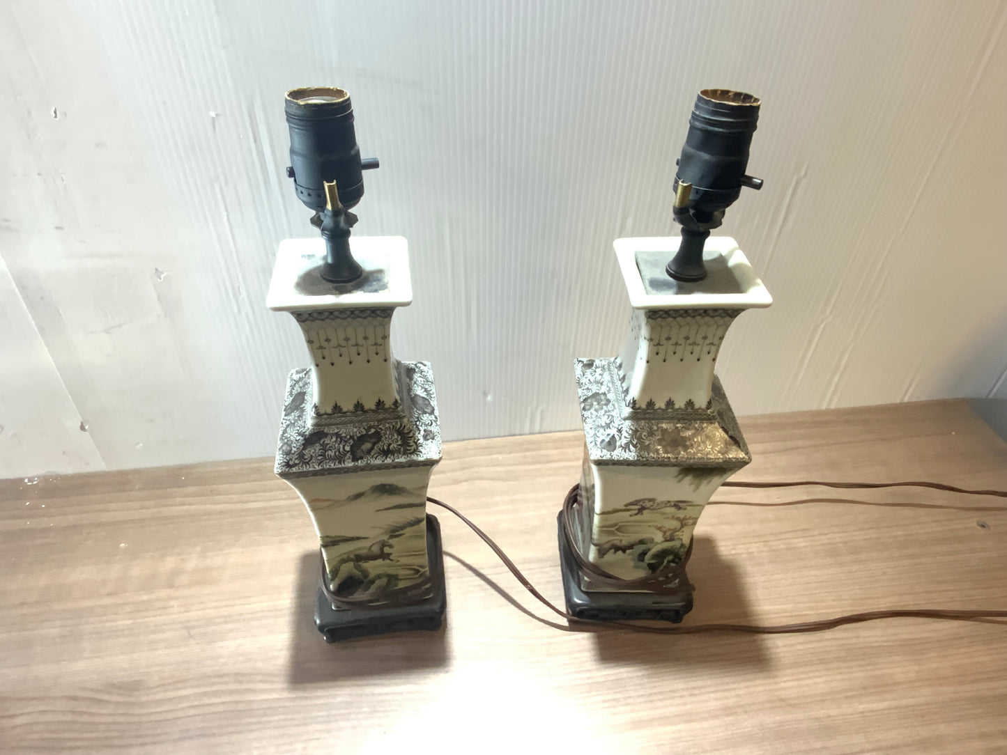 Used Pair Of Ceramic Style Lamps