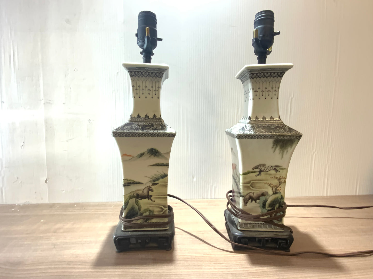 Used Pair Of Ceramic Style Lamps
