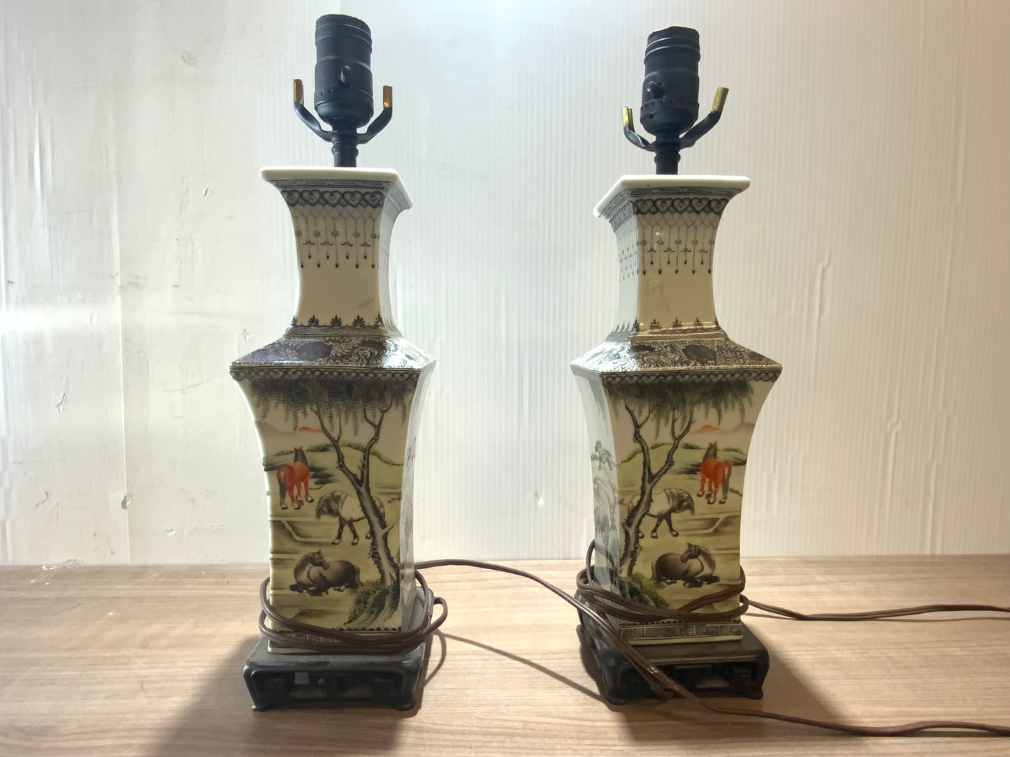 Used Pair Of Ceramic Style Lamps