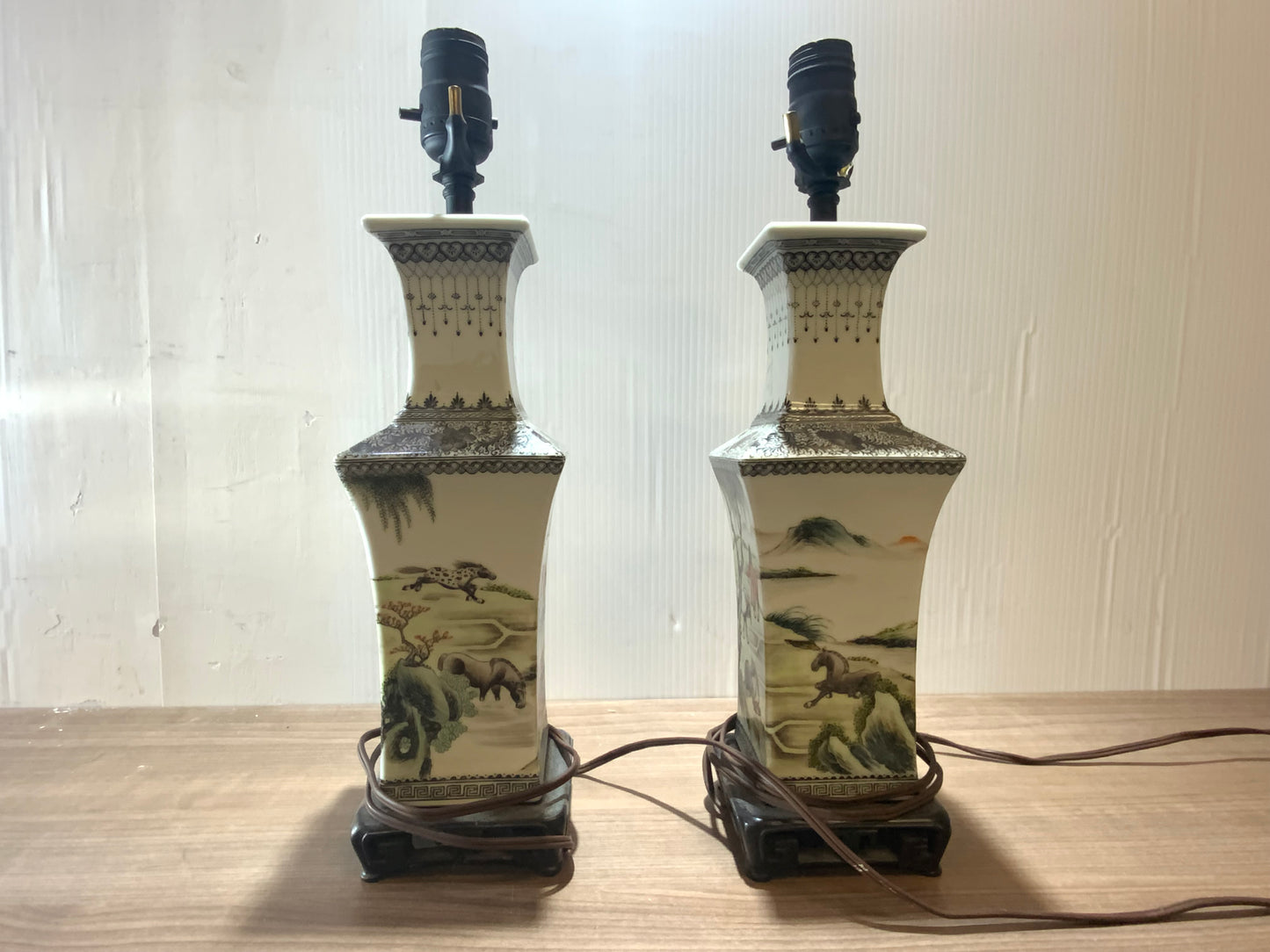 Used Pair Of Ceramic Style Lamps