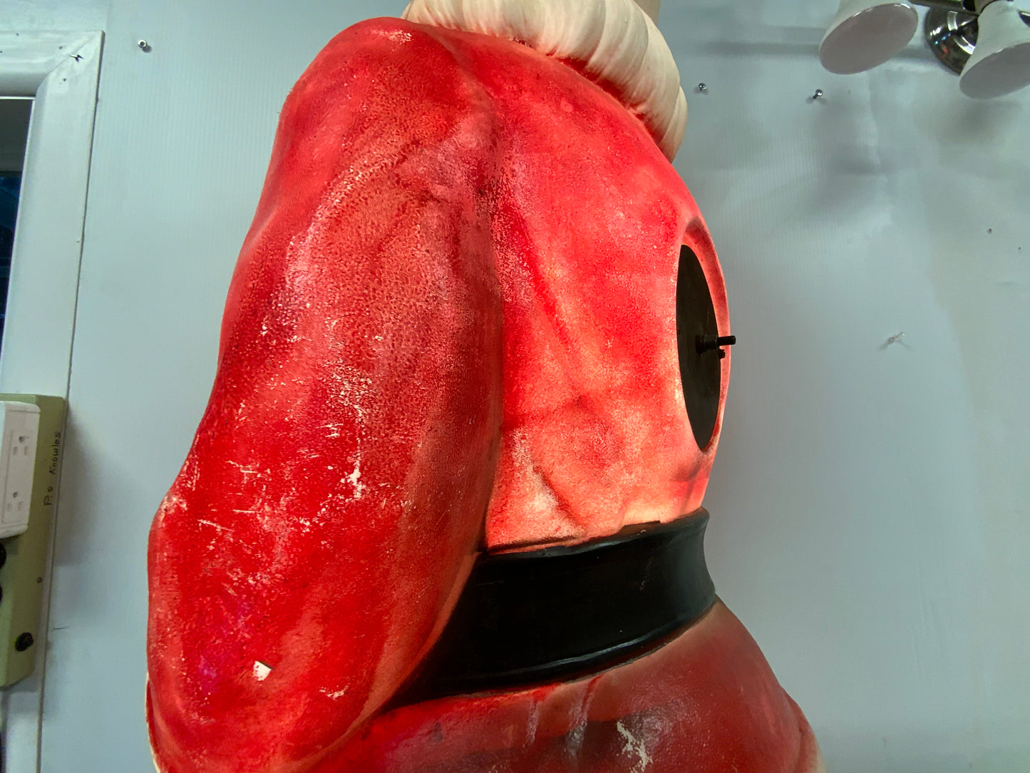 Vintage Christmas 46” Lighted Santa Holding His Green Bag Of Toys Blow Mold