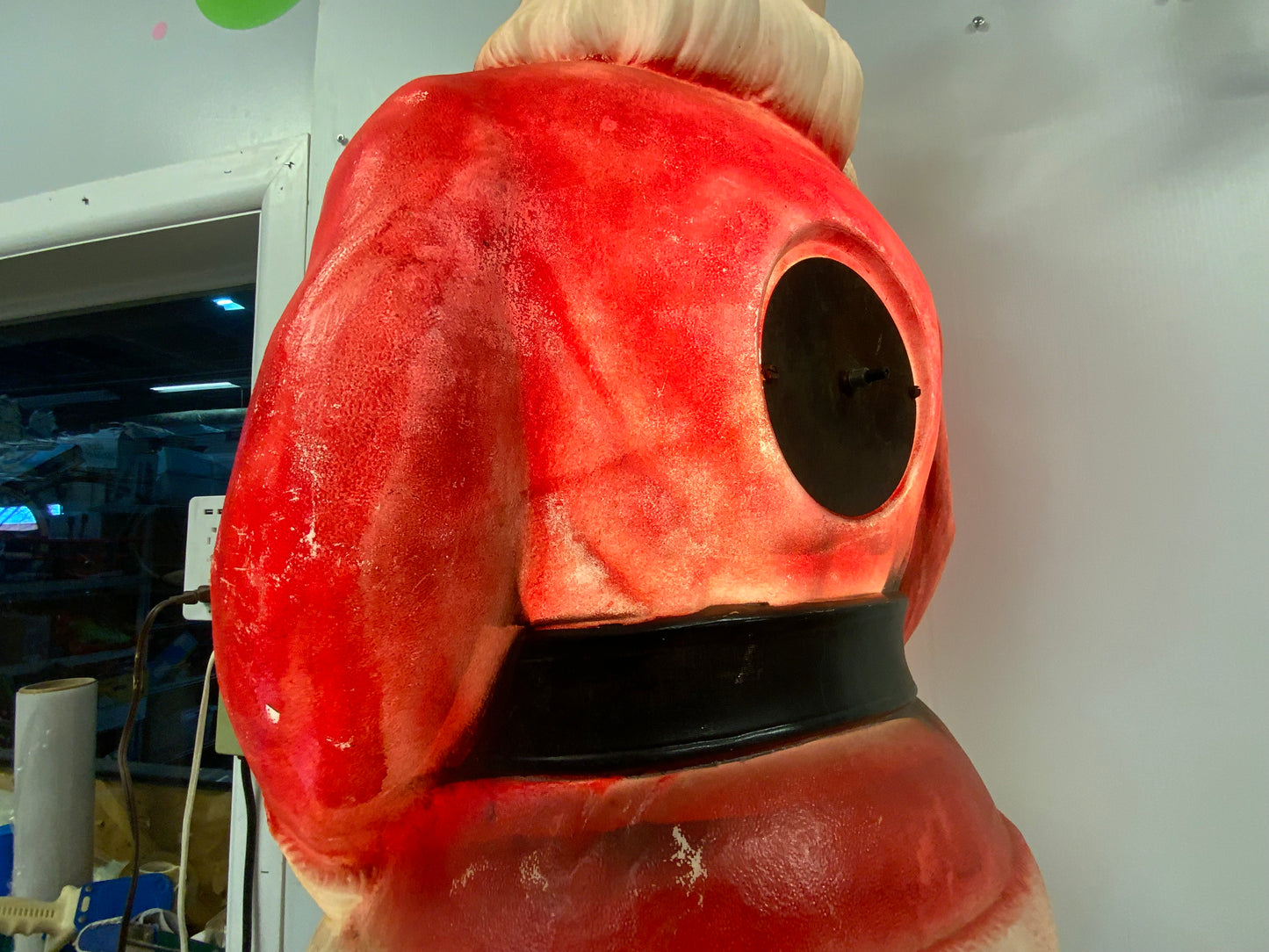 Vintage Christmas 46” Lighted Santa Holding His Green Bag Of Toys Blow Mold