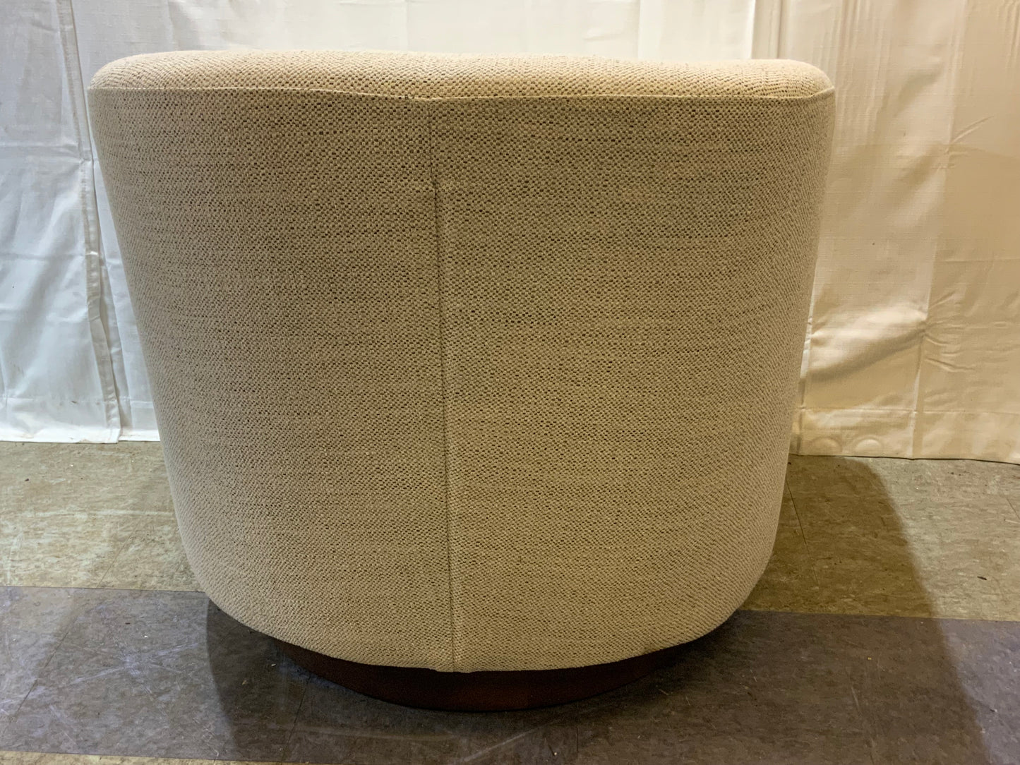 NEW Chita  Round Barrel Ivory Arm Swivel Accent Chair