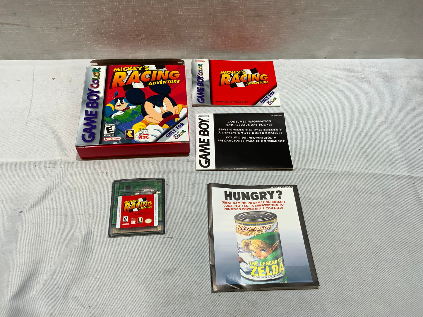 USED Open Box Nintendo GameBoy Color Mickey’s Racing Adventure Video Game w/Box