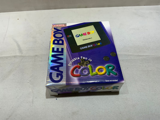 USED Open Box Nintendo GameBoy Color Purple Portable Game Console System