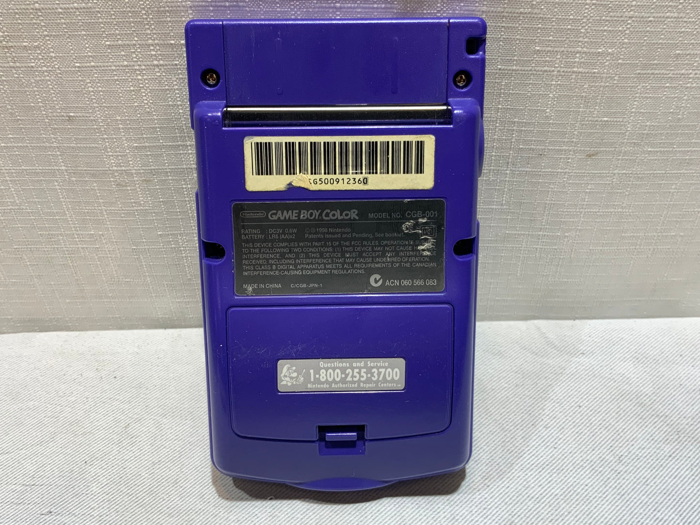 USED Open Box Nintendo GameBoy Color Purple Portable Game Console System