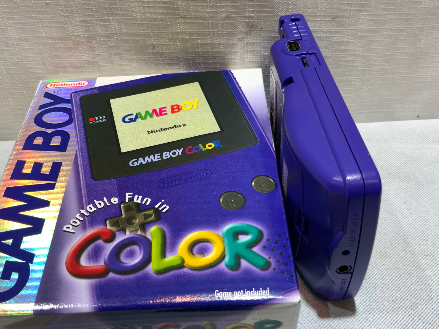 USED Open Box Nintendo GameBoy Color Purple Portable Game Console System