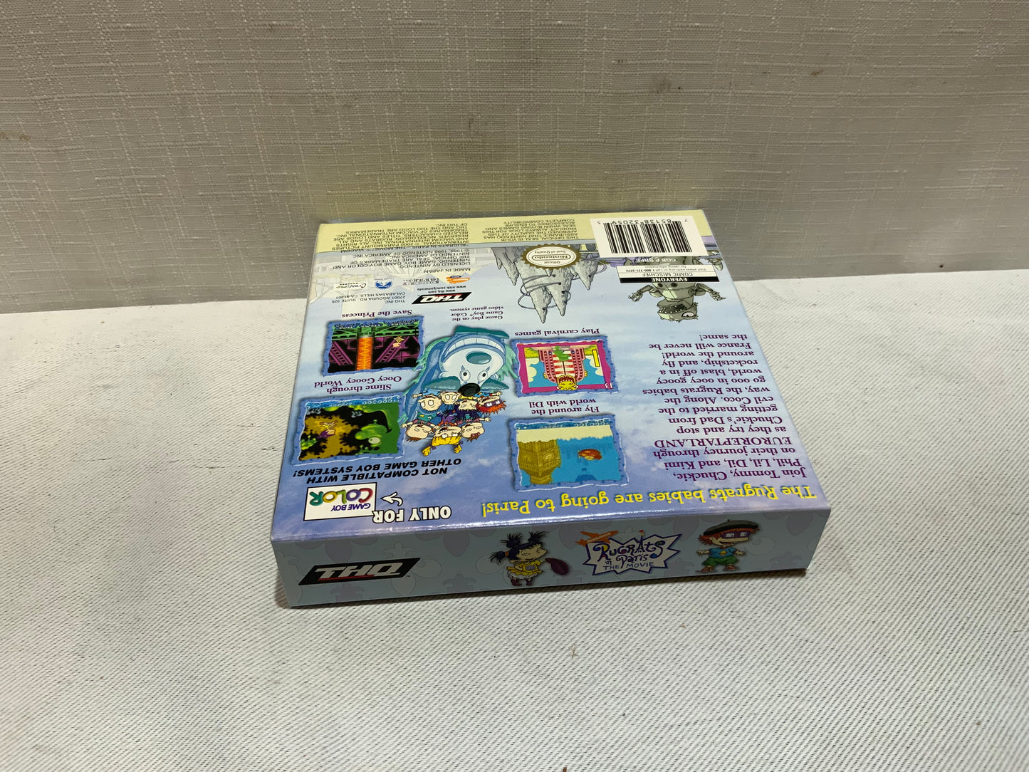 USED Open Box Nintendo Game Boy Color Rugrats in Paris The Movie Video Game w/ Box