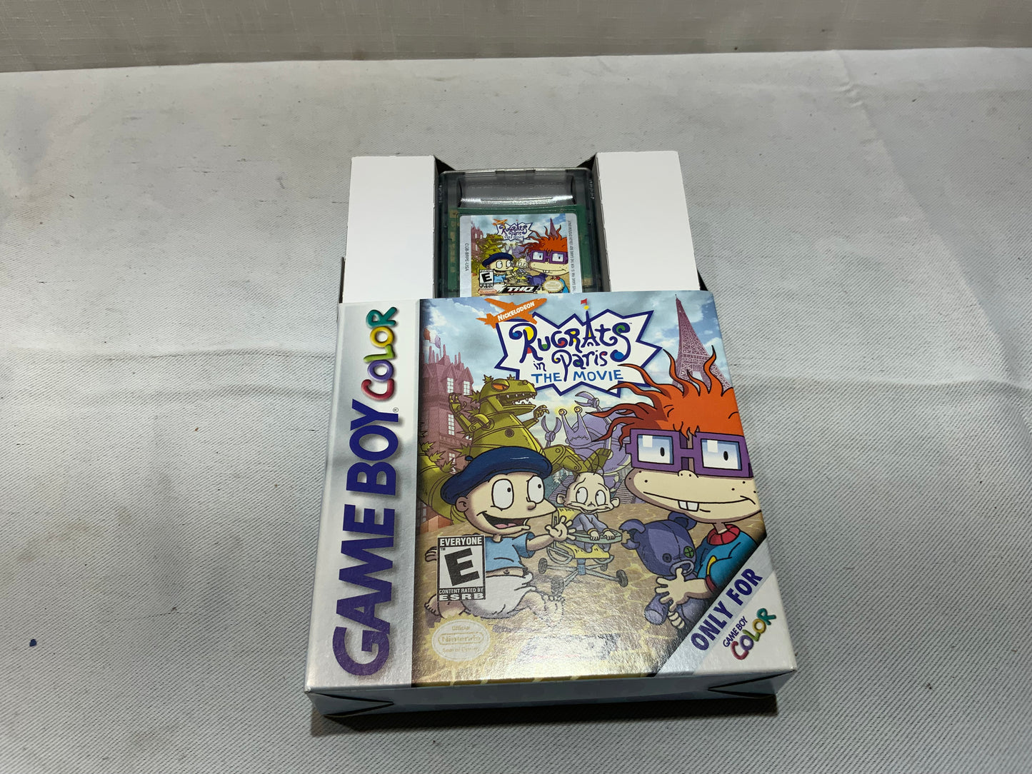 USED Open Box Nintendo Game Boy Color Rugrats in Paris The Movie Video Game w/ Box