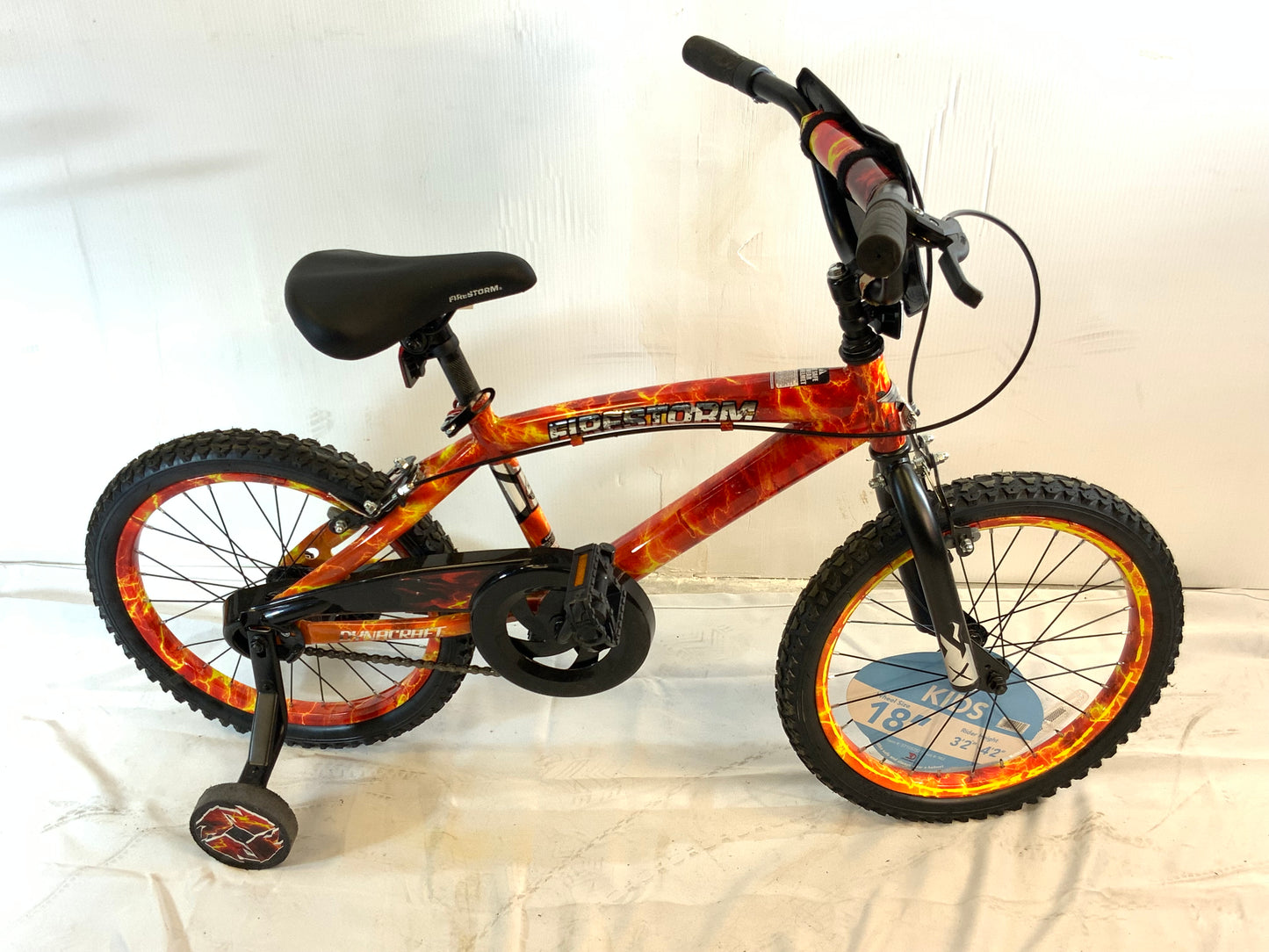 NEW OPEN BOX Fully Assembled DYNACRAFT Firestorm Kids Boy’s 18" BMX Bicycle Bike