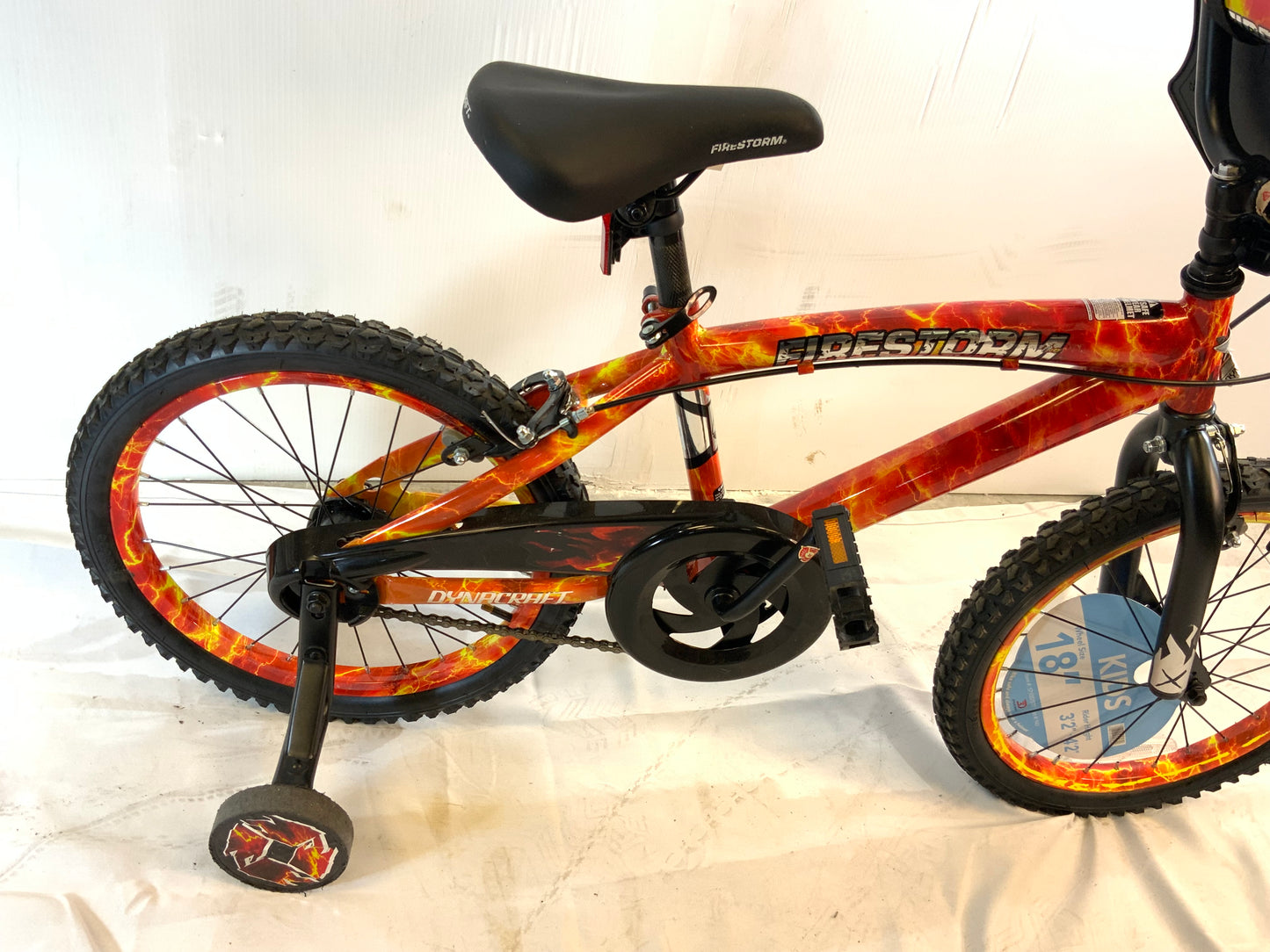 NEW OPEN BOX Fully Assembled DYNACRAFT Firestorm Kids Boy’s 18" BMX Bicycle Bike