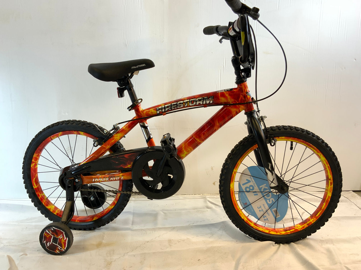 NEW OPEN BOX Fully Assembled DYNACRAFT Firestorm Kids Boy’s 18" BMX Bicycle Bike