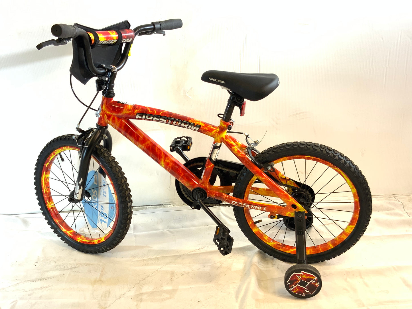 NEW OPEN BOX Fully Assembled DYNACRAFT Firestorm Kids Boy’s 18" BMX Bicycle Bike