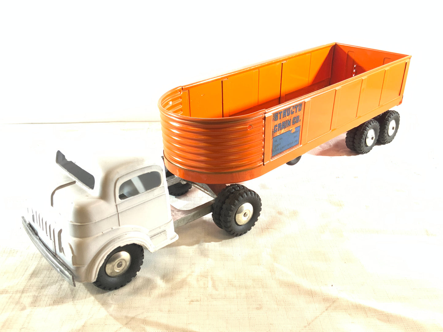 Vintage Structo Grain Co Toy Tracker Trailer With Original Box