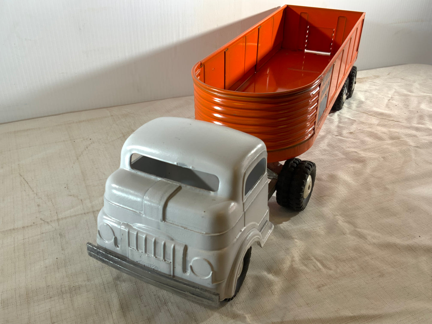 Vintage Structo Grain Co Toy Tracker Trailer With Original Box