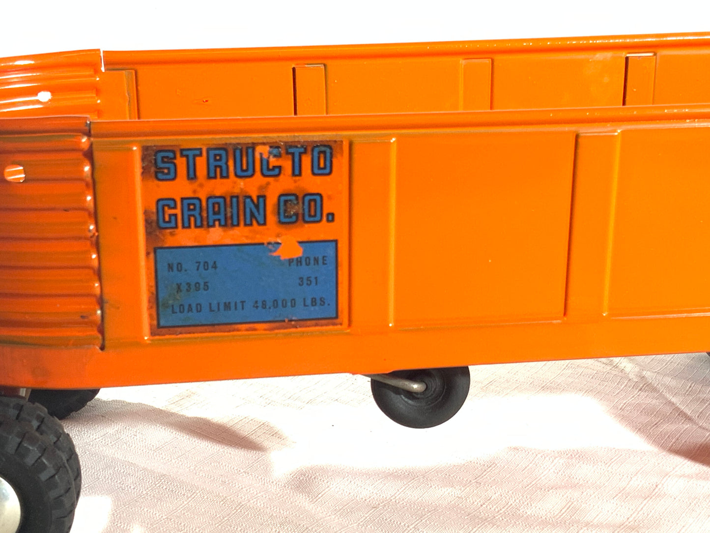 Vintage Structo Grain Co Toy Tracker Trailer With Original Box