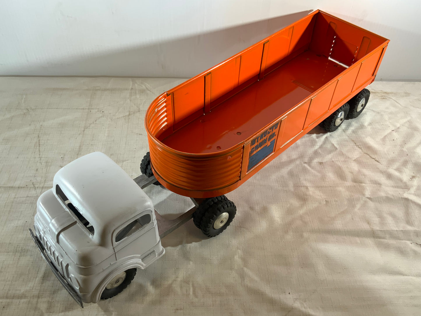 Vintage Structo Grain Co Toy Tracker Trailer With Original Box