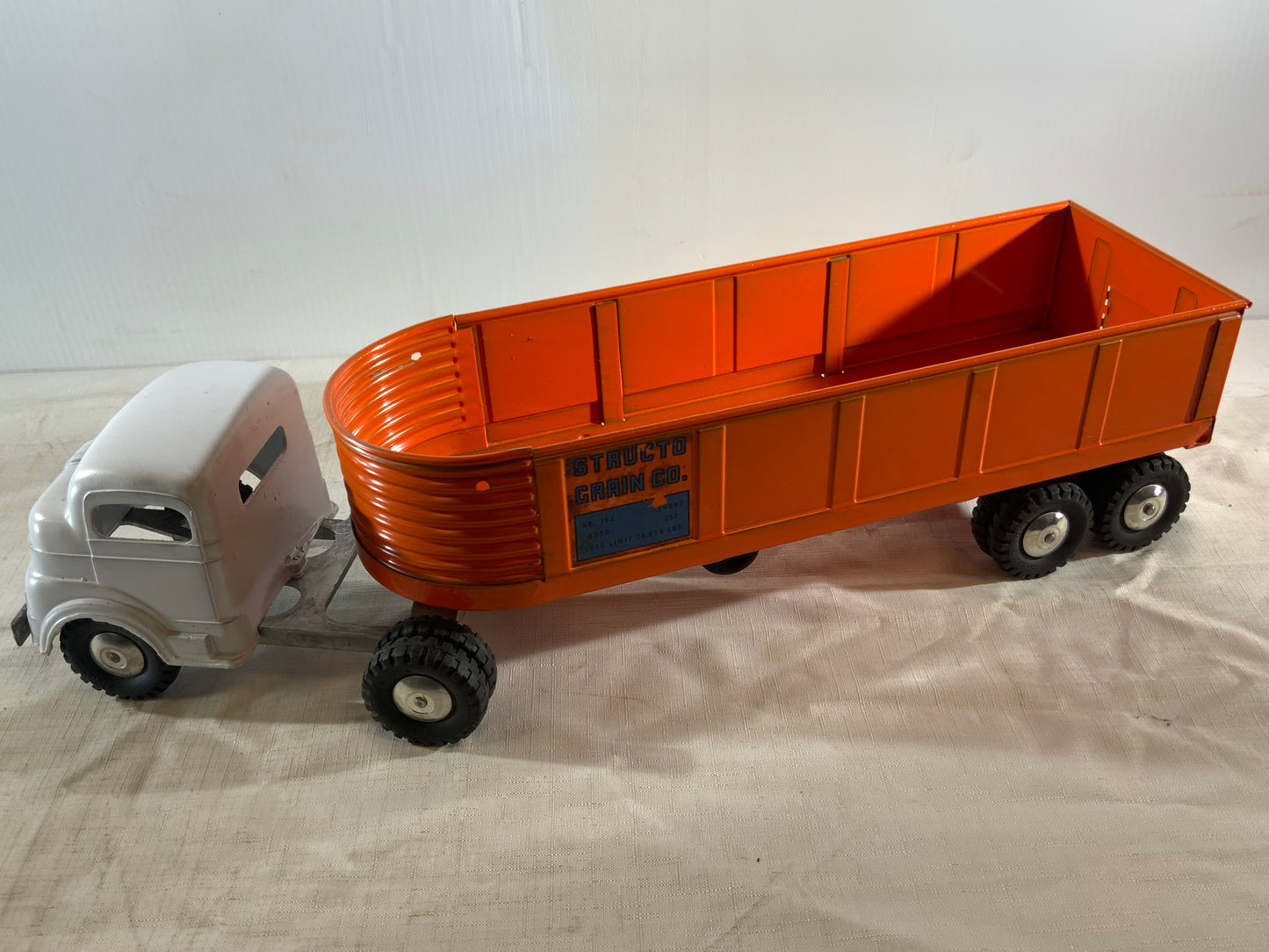 Vintage Structo Grain Co Toy Tracker Trailer With Original Box