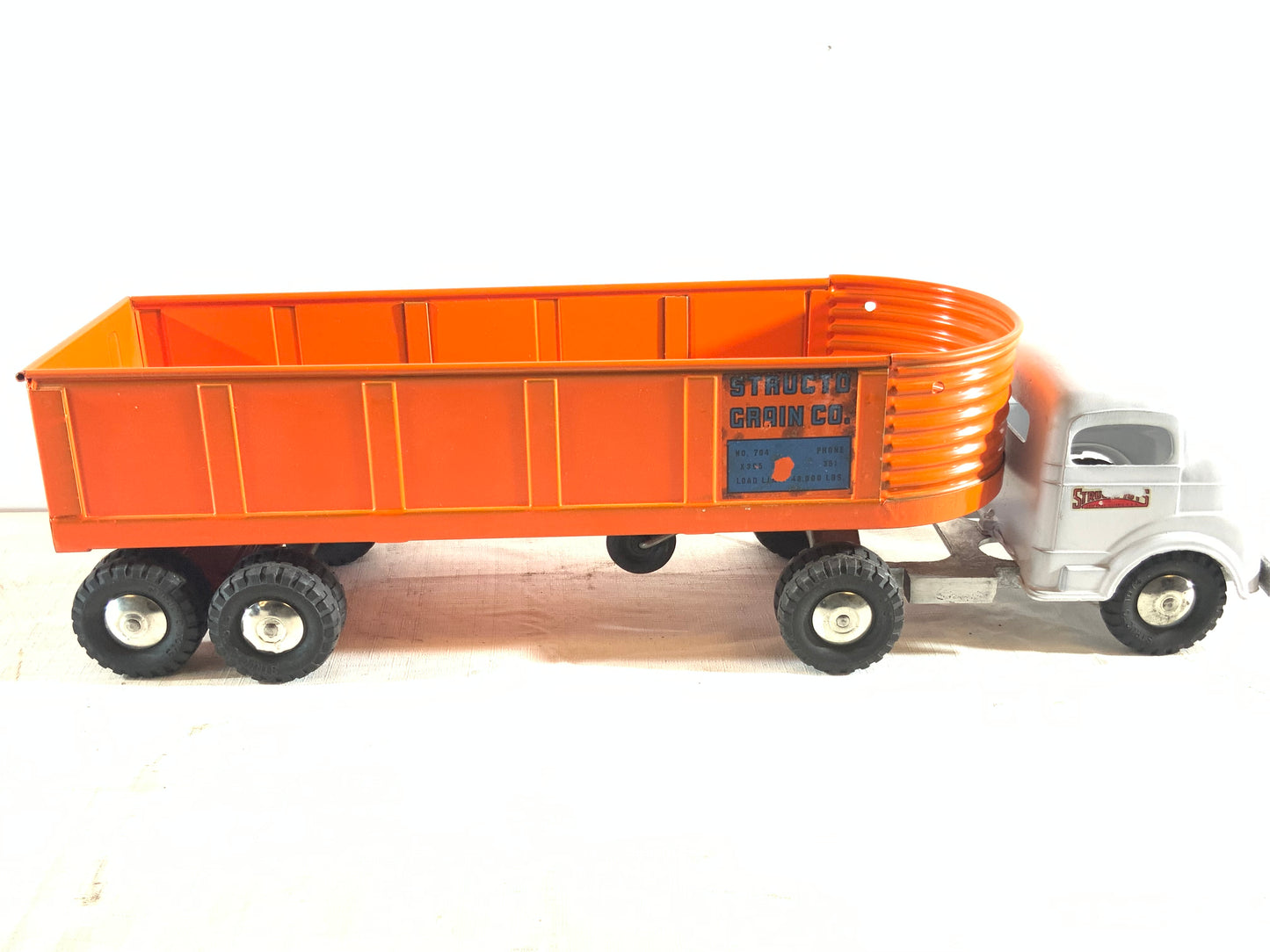 Vintage Structo Grain Co Toy Tracker Trailer With Original Box