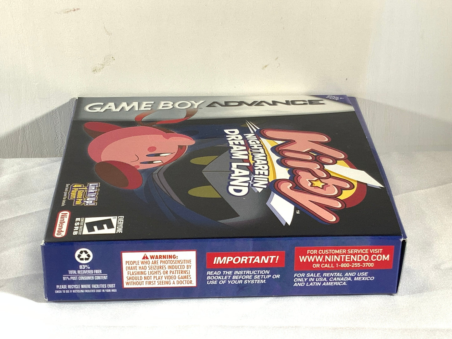 USED RARE Open Box Game Boy Kirby Nightmare in Dream Land Video Game