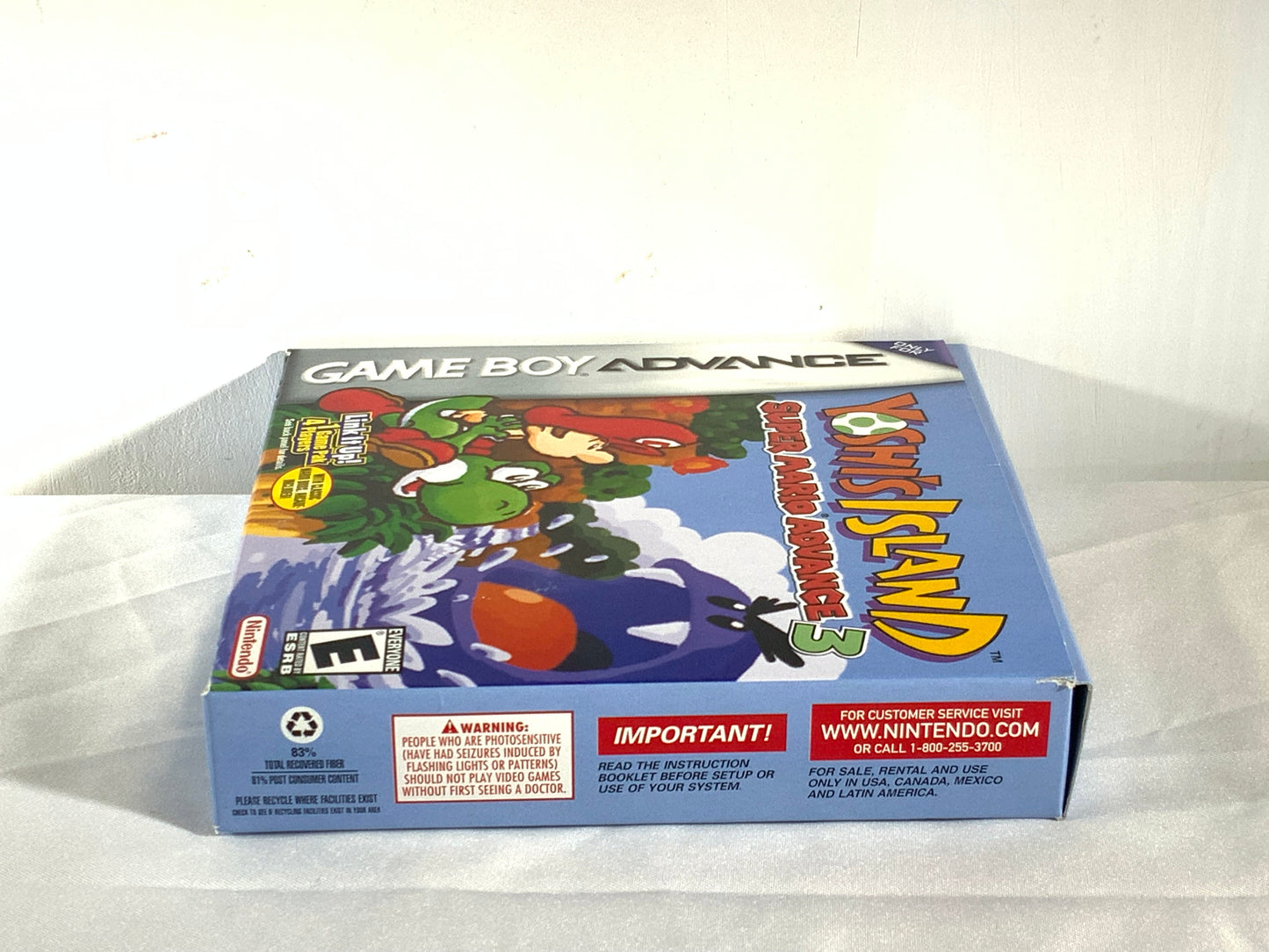 USED Game Boy Advance YOSHI’S ISLAND Super Mario Advance 3 Video Game w/ Box