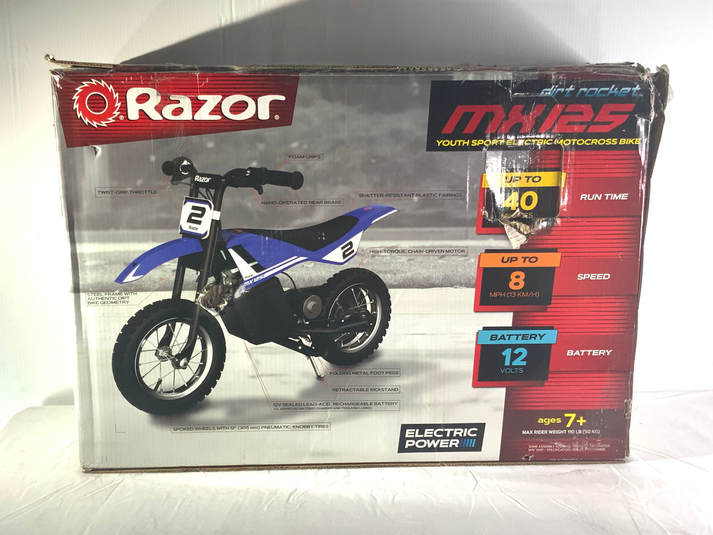 NEW Razor MX125 Dirt Rocket Electric Ride On Toy