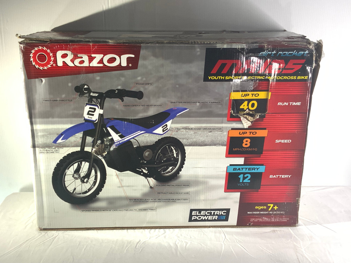 NEW Razor MX125 Dirt Rocket Electric Ride On Toy