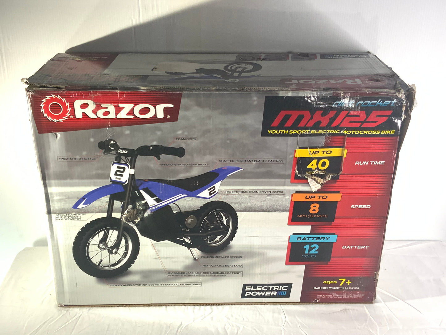 NEW Razor MX125 Dirt Rocket Electric Ride On Toy