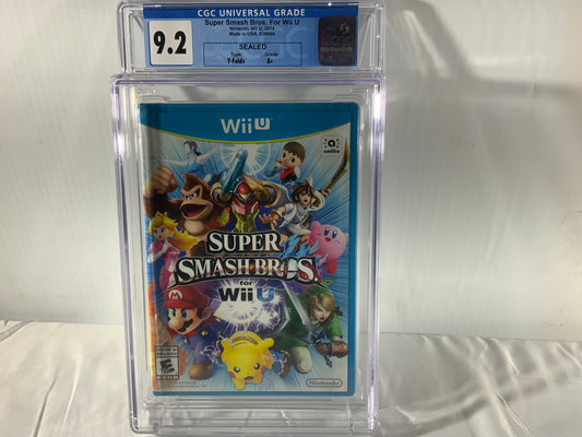 NEW NINTENDO Wii U CGC Universal Grade 9.2 WII Super Smash Bros Video Game