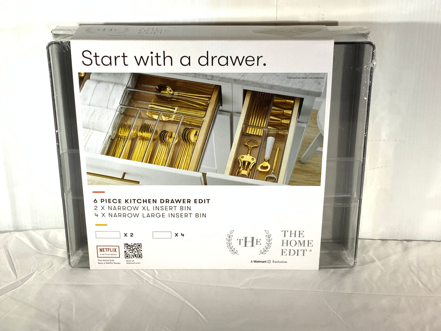 NEW The Home Edit 6 Piece Office Drawer Edit, Clear Plastic Storage System