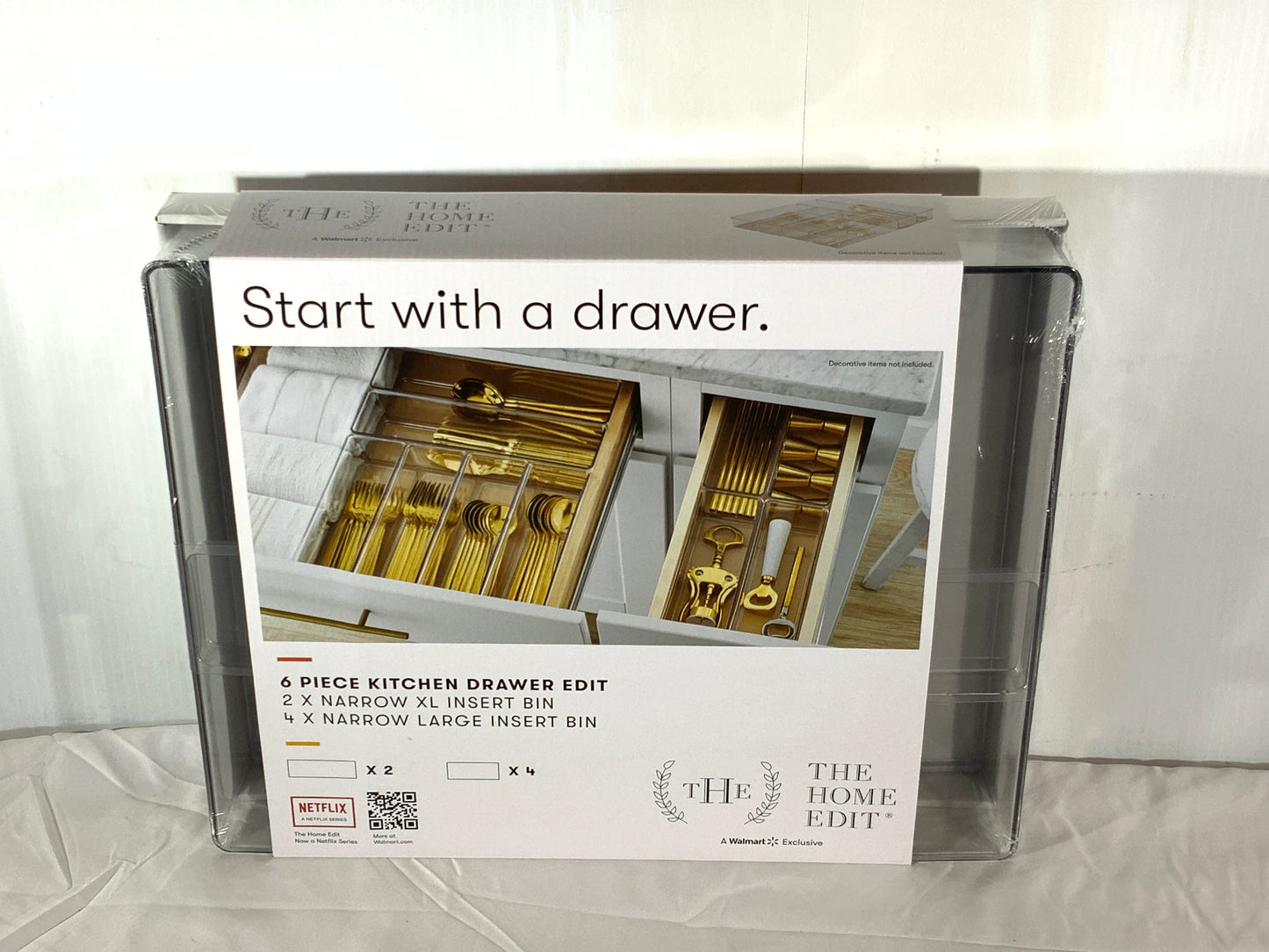 NEW The Home Edit 6 Piece Office Drawer Edit, Clear Plastic Storage System