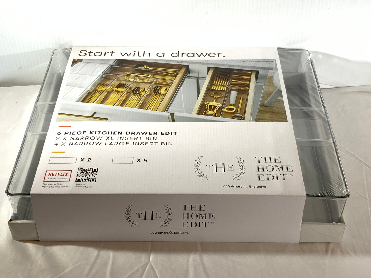 NEW The Home Edit 6 Piece Office Drawer Edit, Clear Plastic Storage System