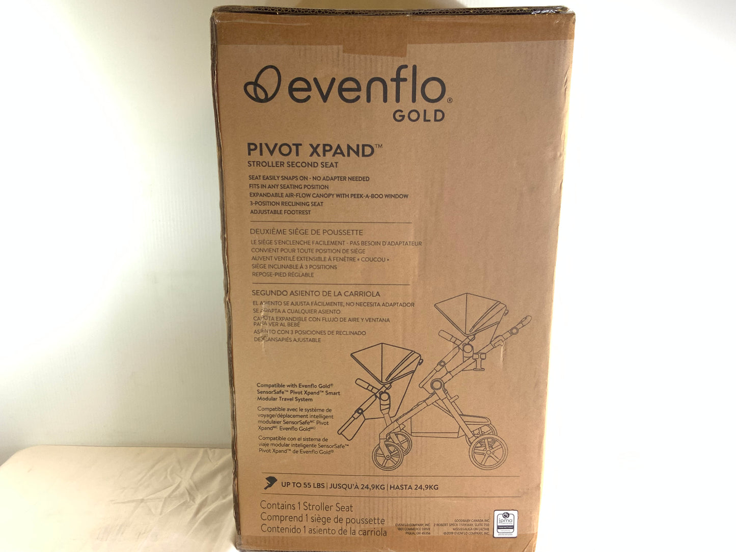 NEW Evenflo Gold  PIVOT XPAND TRAVEL SYSTEM WITH SECUREMAX INFANT CAR SEAT