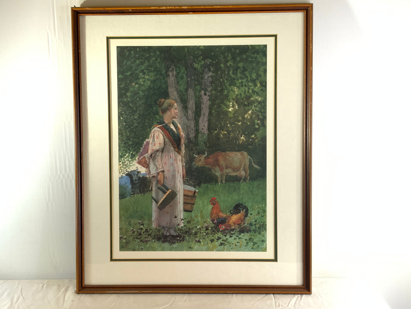 USED The Milk Maid by Winslow Homer Framed Picture