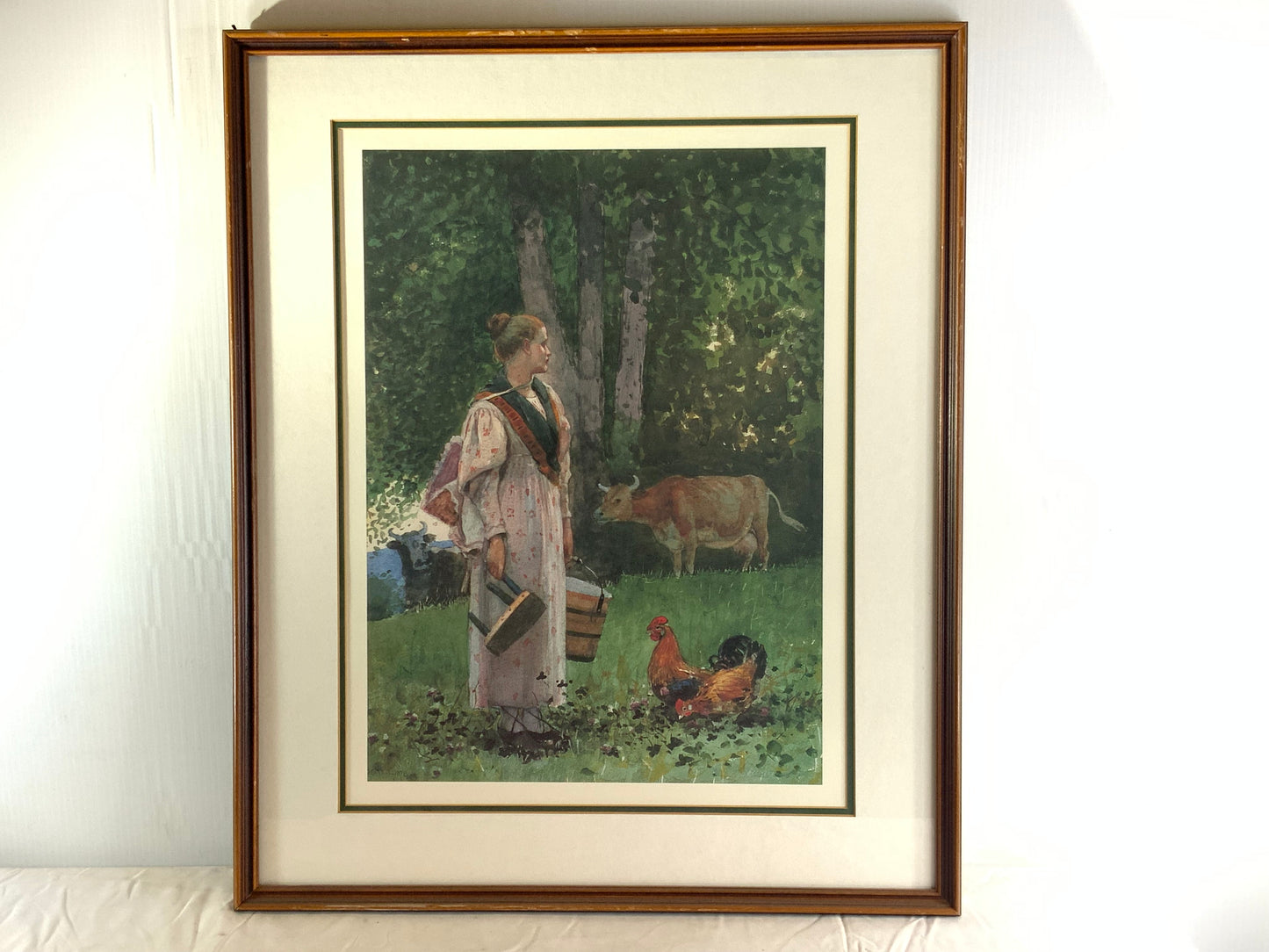 USED The Milk Maid by Winslow Homer Framed Picture