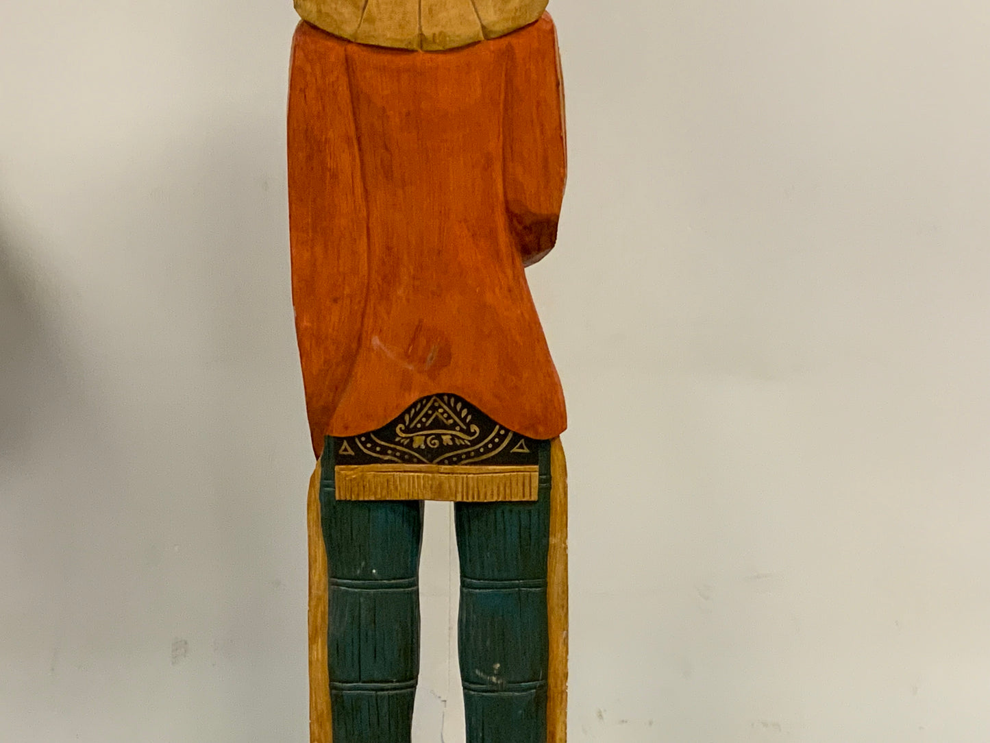 USED All Wood Carved Native American Statue