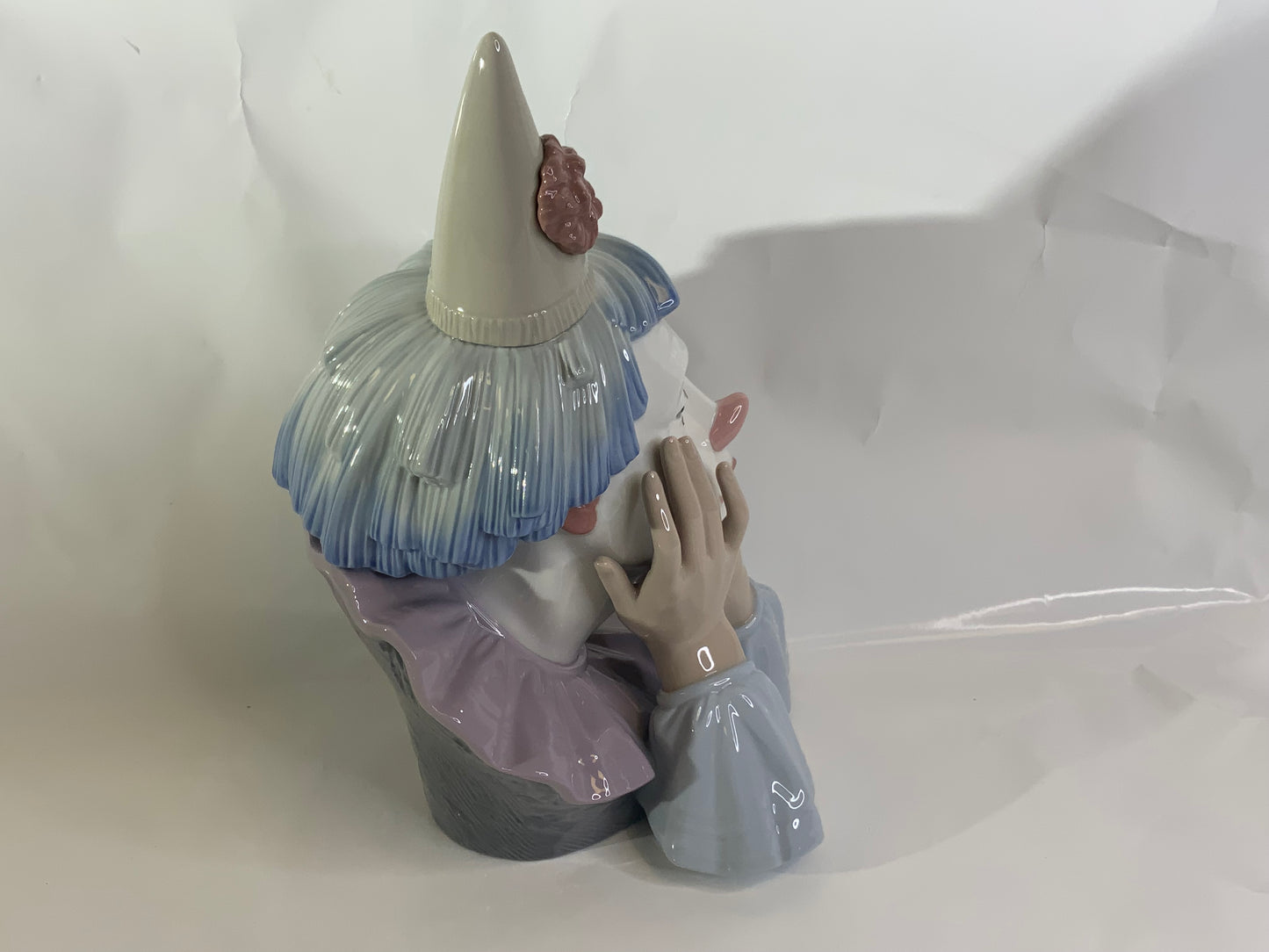 Lladro 5129 Jester Head Sad Clown Bust Porcelain Figurine Mint