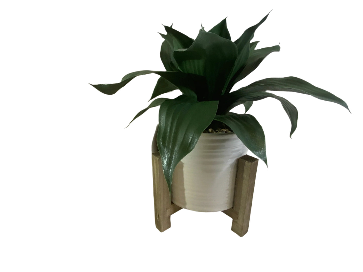 New Better Homes & Garden  9.5" Faux Agave Plant in Ceramic Pot with Wood Stand