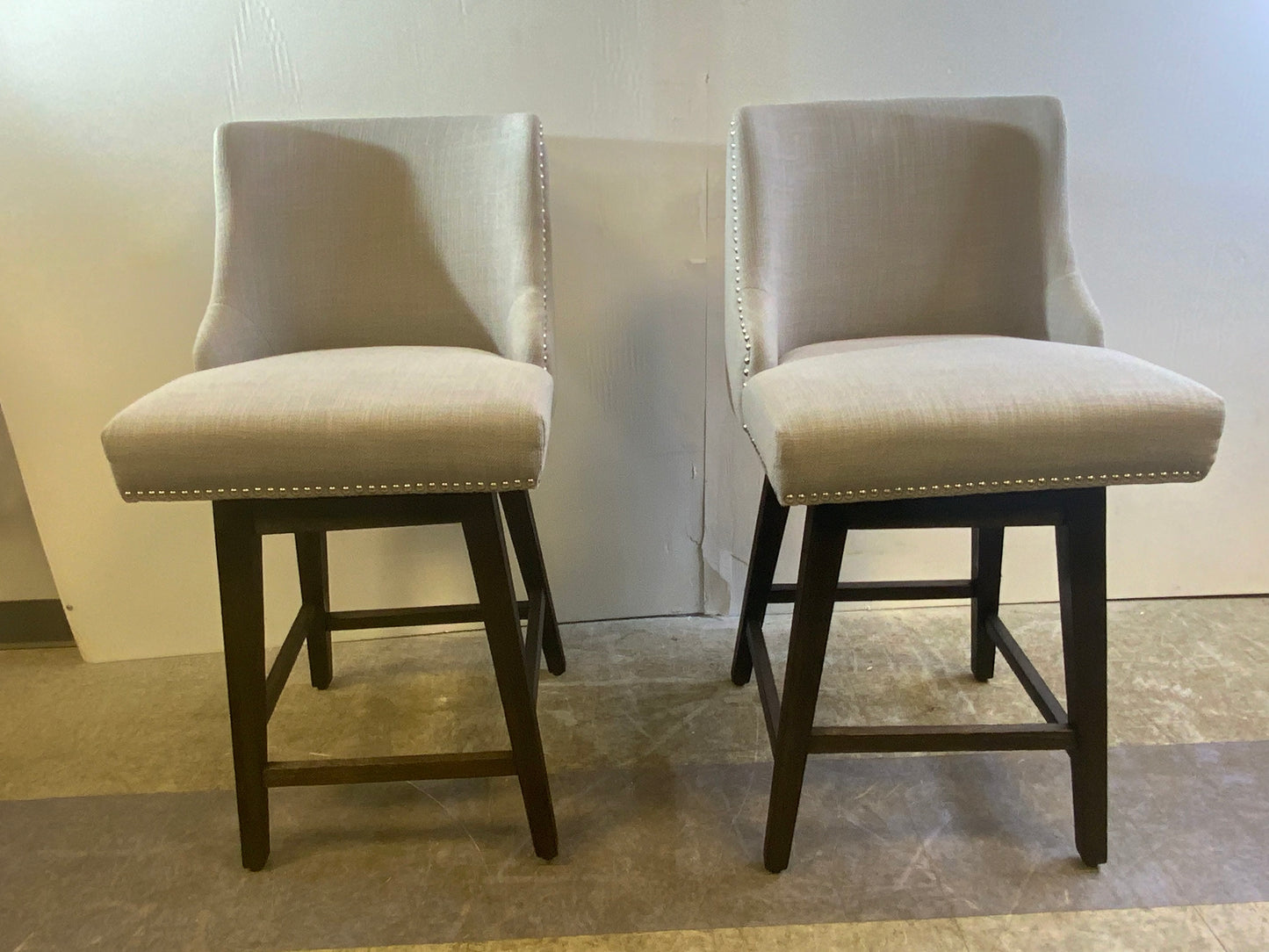 New Swivel Nailhead Trim Bar & Counter Stools