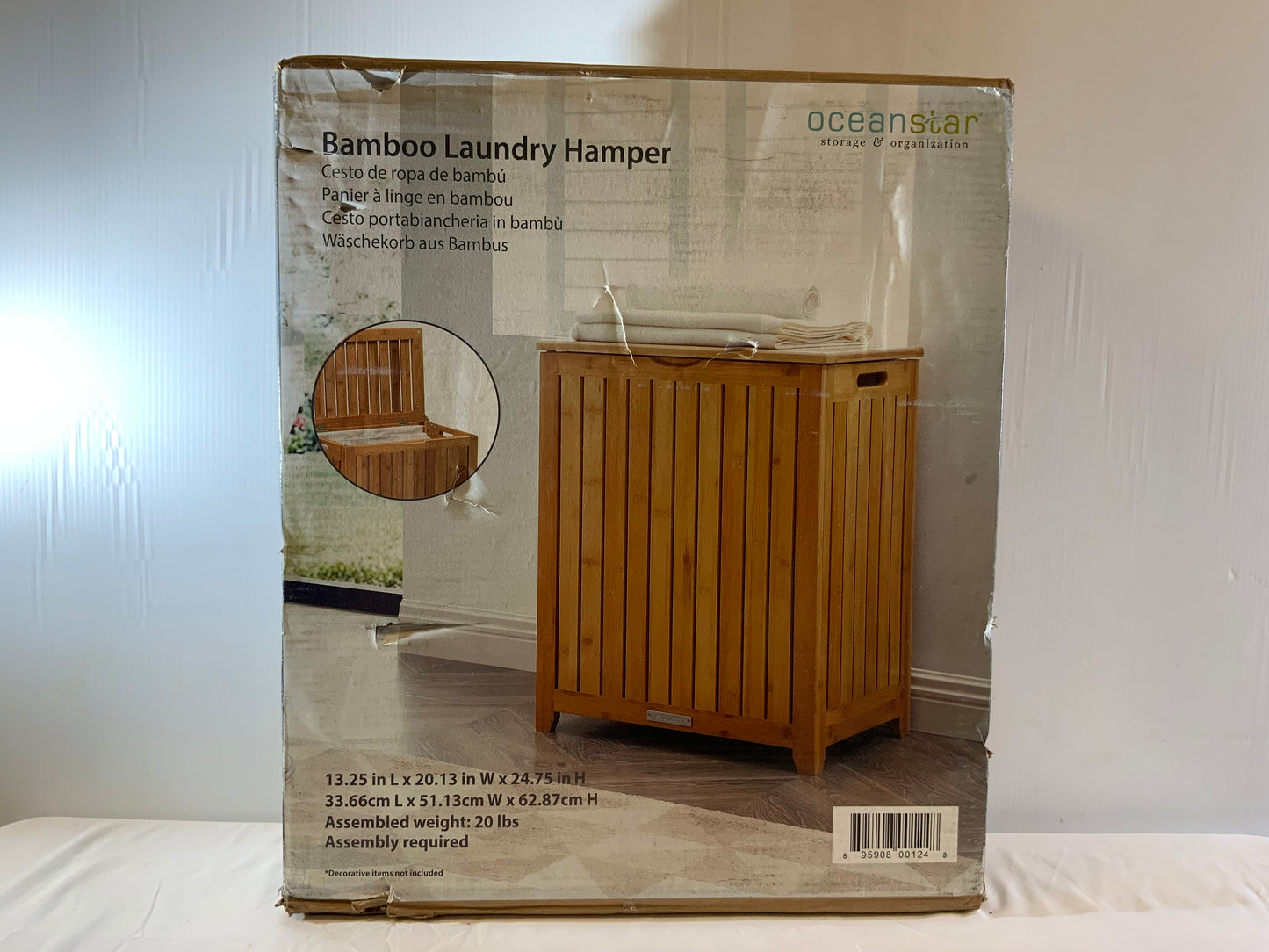 New Oceanstar Bamboo Laundry Hamper